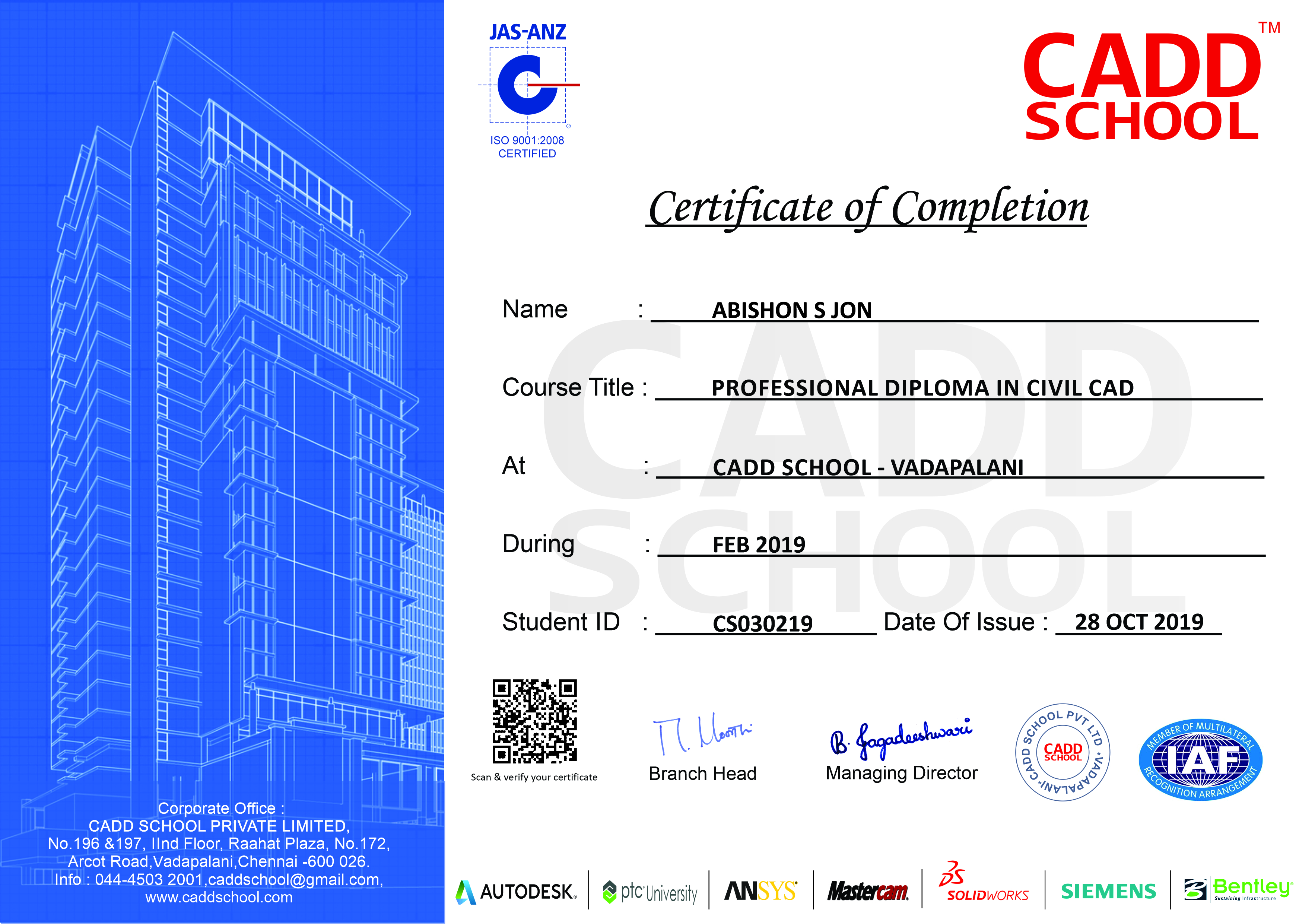 AutoCAD Profesional Certificate